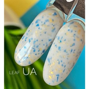 Камуфлююча база Saga Leaf UA Base (молочно-білий з синьою та жовтою поталлю). Photo 2